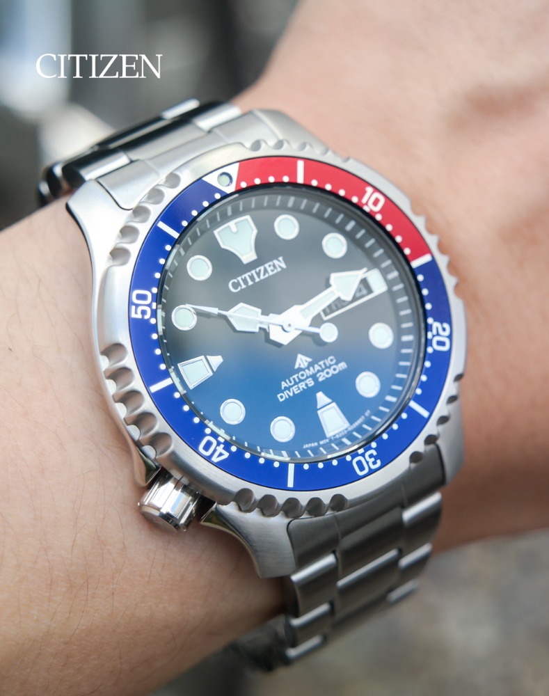 [시티즌] NY0086-83L 남자 오토매틱 블루 메탈 시계