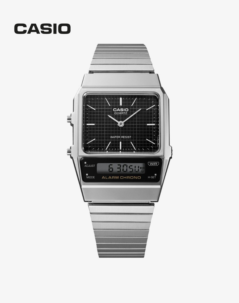 [카시오] AQ-800E-1A 남자여자공용 커플 메탈 손목 시계